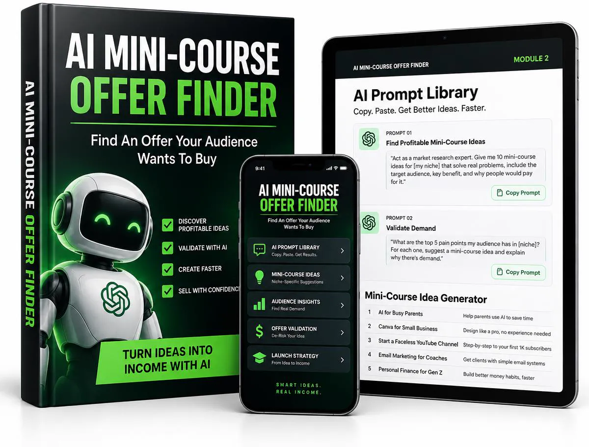 AI Mini-Course Offer Finder mockup