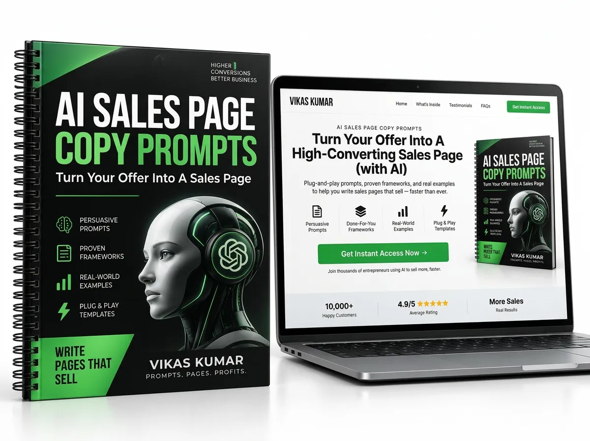 AI Sales Page Copy Prompts mockup